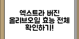 엑스트라버진 올리브오일 효능 정리 전체 흐름 확인하기