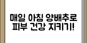 매일 아침 양배추로 피부 건강 지키는 방법 정리 핵심만 정리