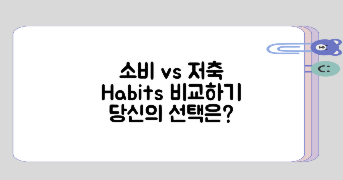 소비 습관과 저축 습관 비교