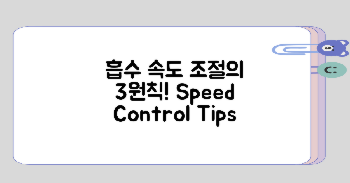 흡수 속도 조절의 3가지 원칙