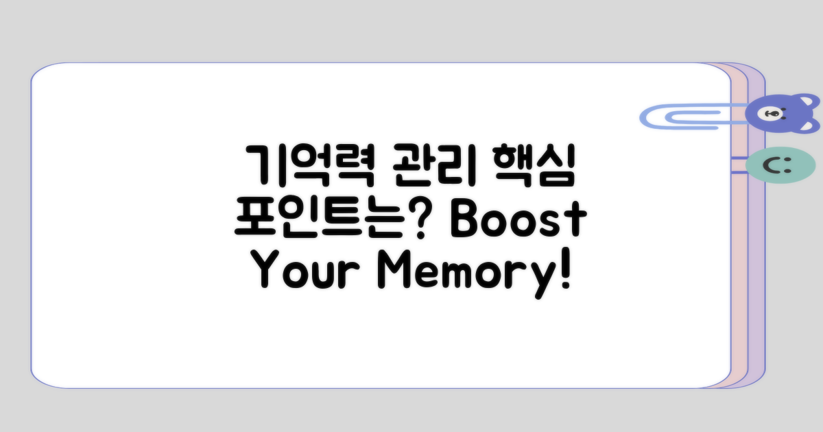 기억력 관리의 핵심 포인트는 무엇일까?