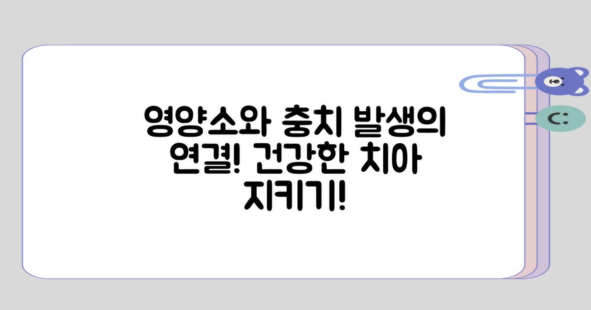 영양소 섭취와 충치 발생 간 연결