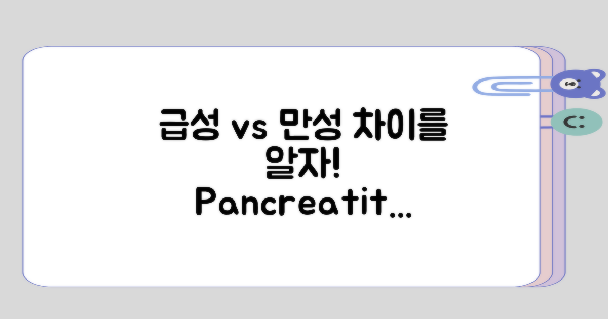 급성 췌장염과 만성의 차이