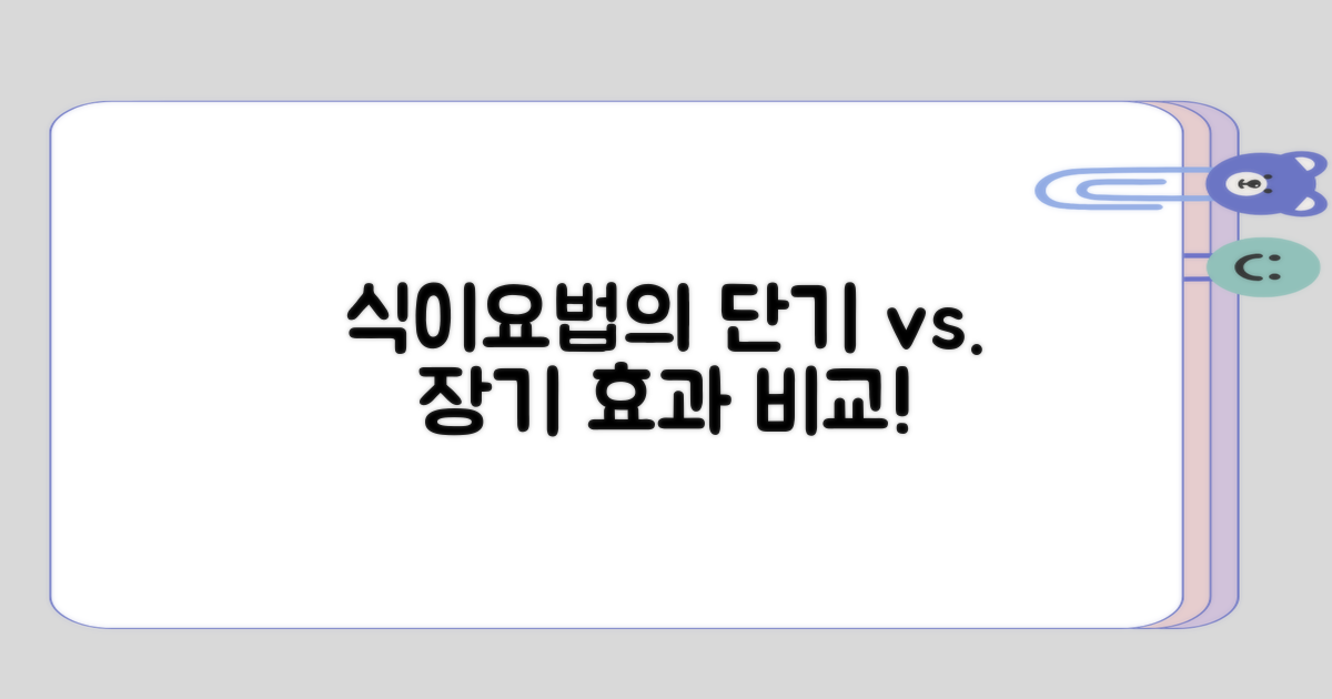 식이요법의 단기적 효과와 장기적 효과