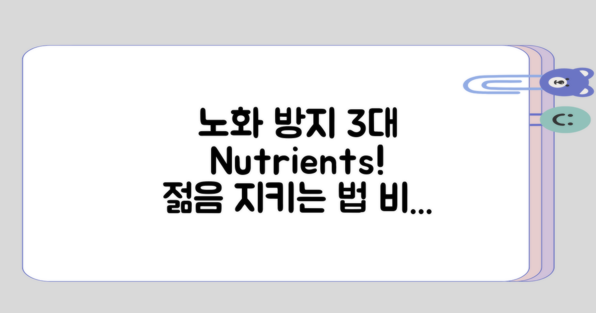 노화 방지에 좋은 3대 영양소