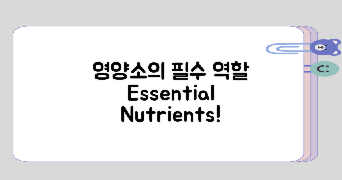 필수 영양소와 그 역할은?