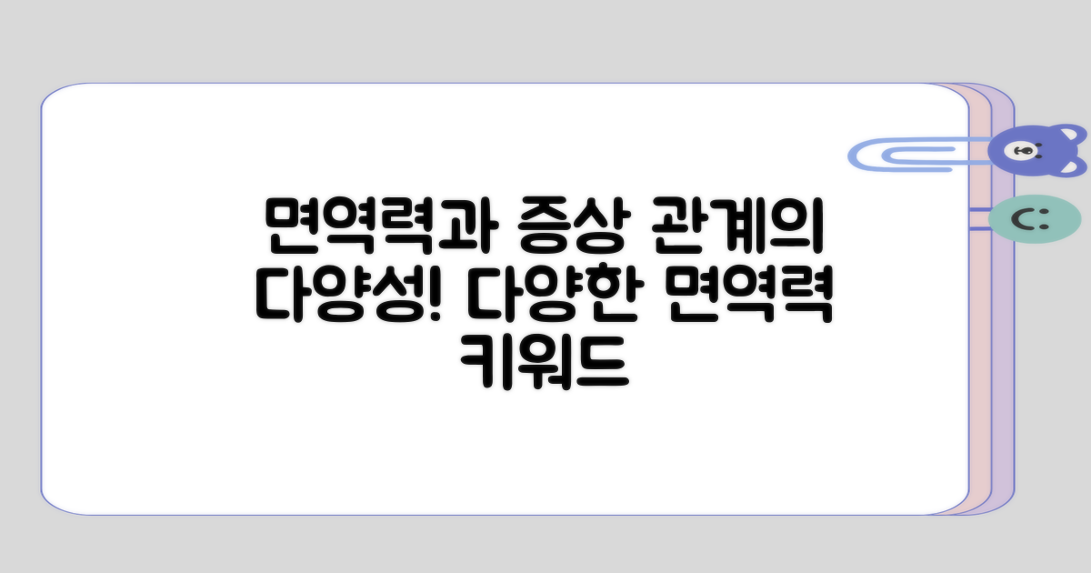 면역력과 증상 관계의 다양성