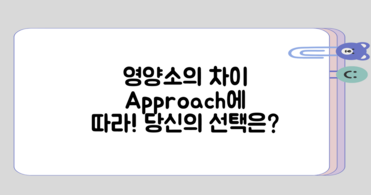 영양소 접근법에 따른 차이