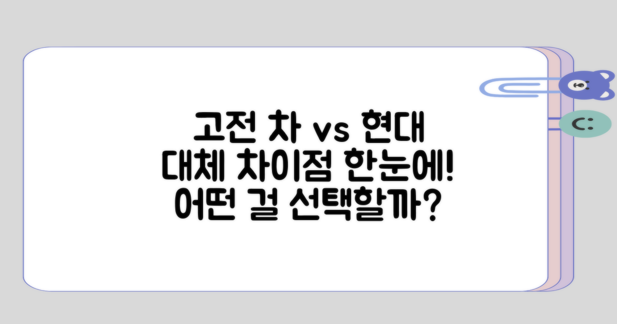 고전적 차와 현대적 대체품의 차이