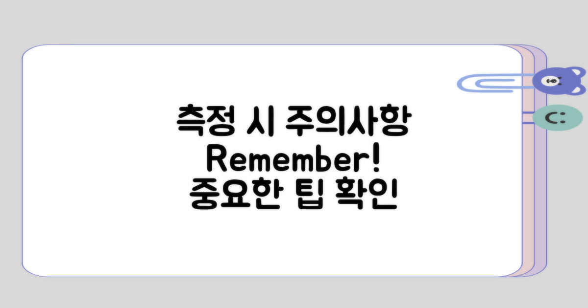 측정 시 주의사항 기억하기