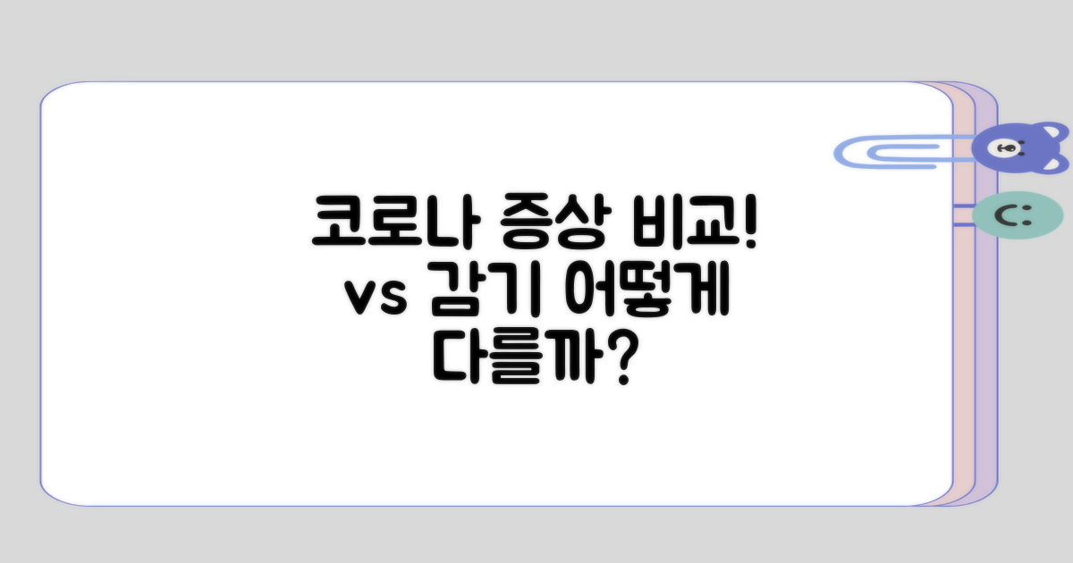 코로나 증상과 비교해보기