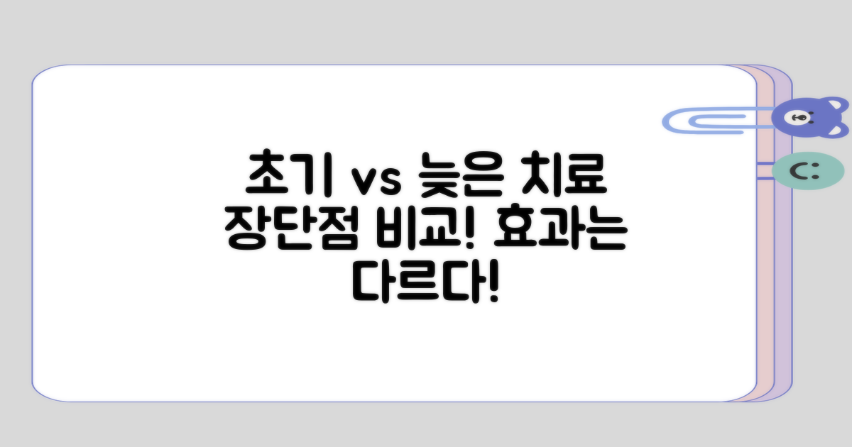 초기 대 늦은 치료의 장단점