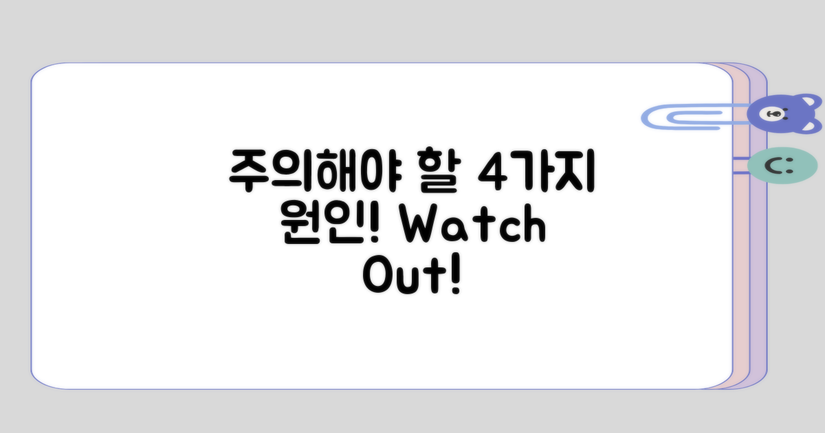 주의해야 할 4가지 원인