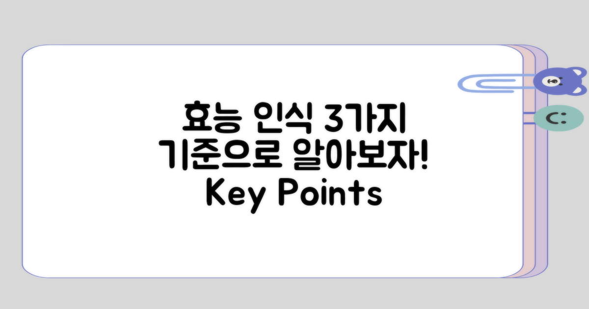 효능 인식 3가지 기준