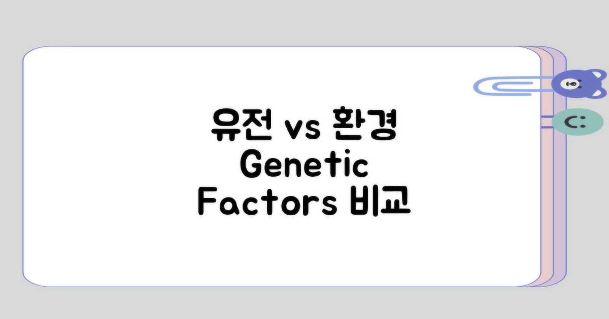 유전적 요인과 환경적 요인의 비교