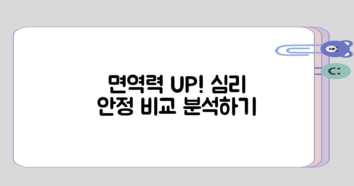 면역력 개선과 심리 안정 비교