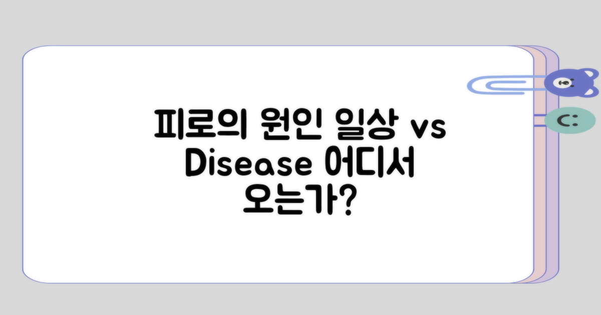 피로의 원인: 일상 vs 질병