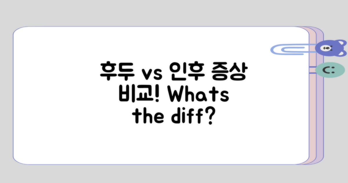 후두와 인후의 증상 비교