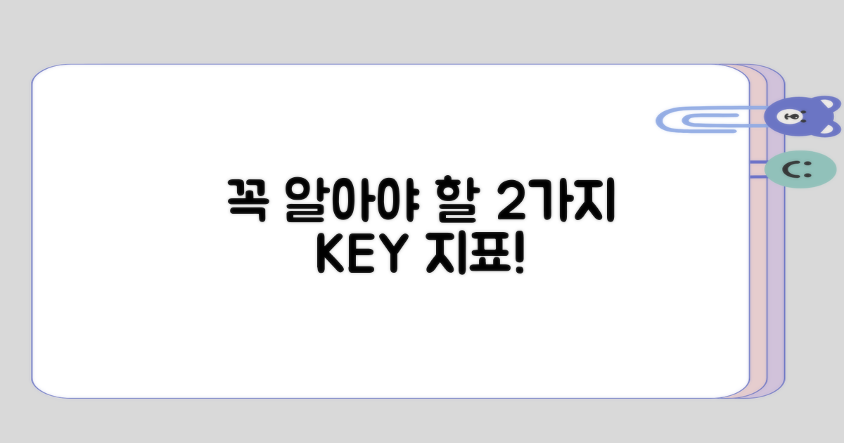 꼭 알아둬야 할 2가지 지표