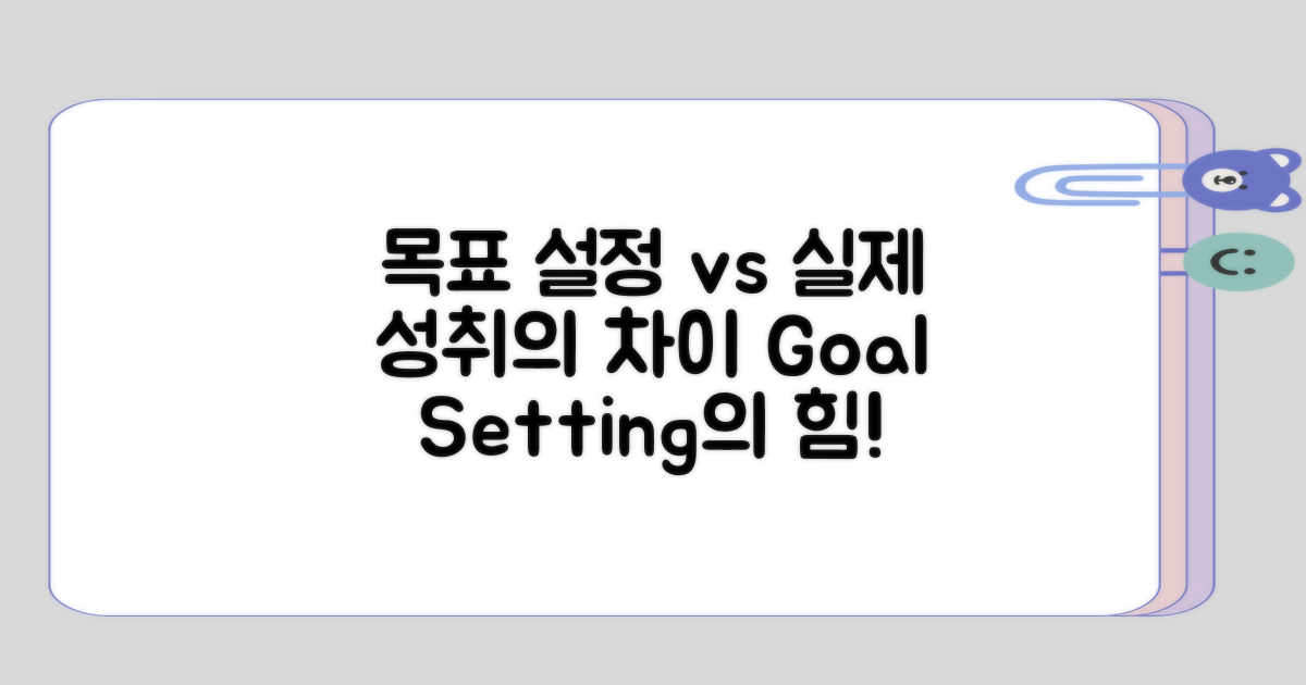 목표 설정과 실제 성취의 차이