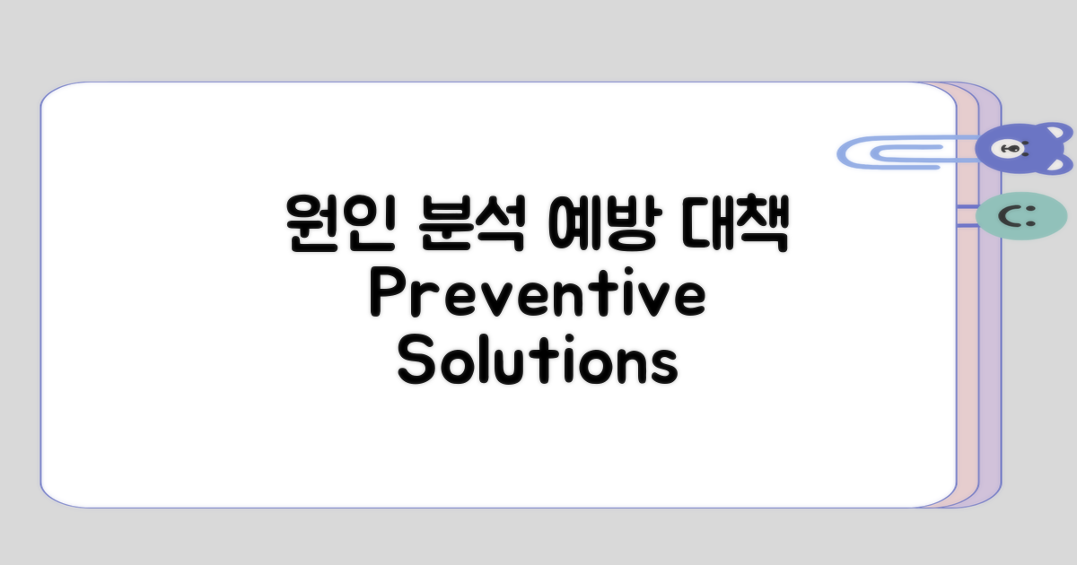 원인 분석을 통한 예방 대책