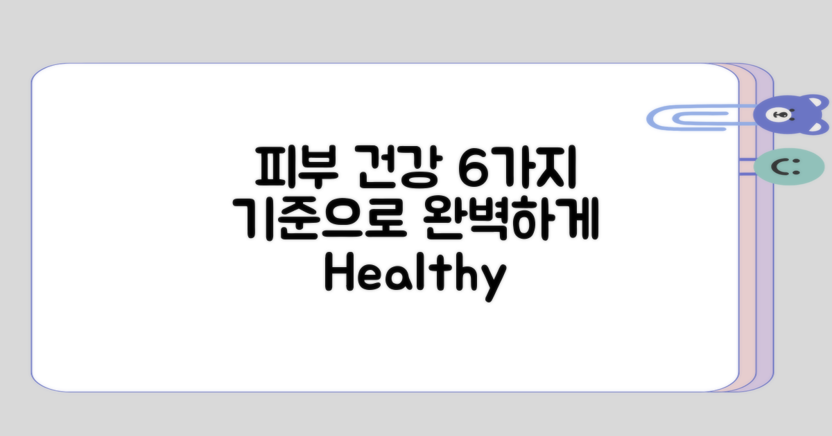 피부 건강을 위한 6가지 기준