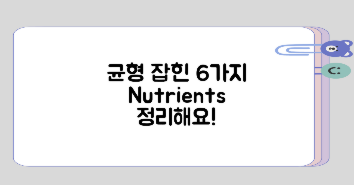 균형 잡힌 6가지 영양소 정리