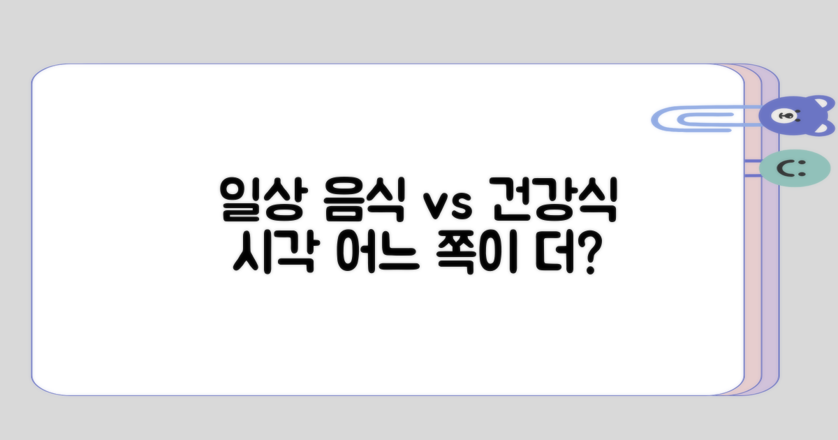 일상 음식 vs 건강식의 시각