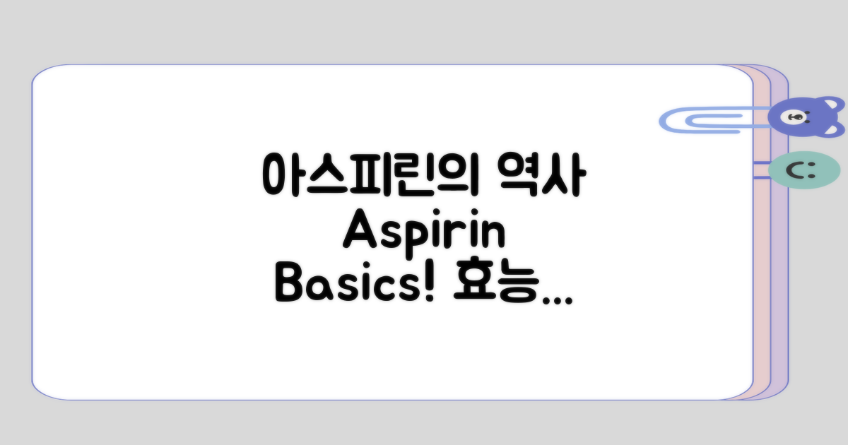 아스피린의 기본 정보와 역사