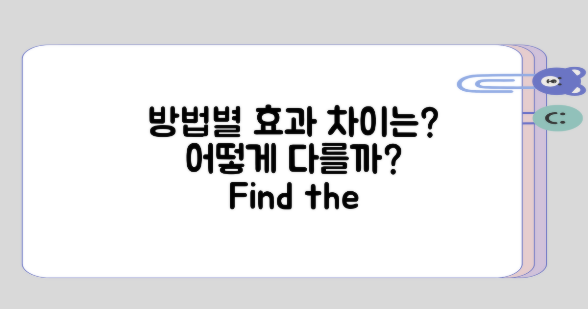 방법별 효과는 어떻게 다를까?