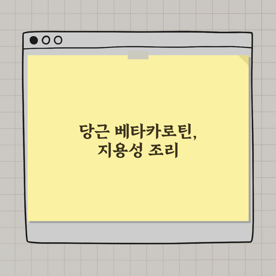 당근 100g 베타카로틴 수치와 지용성 조리 기준 완벽가이드: 3가지 핵심