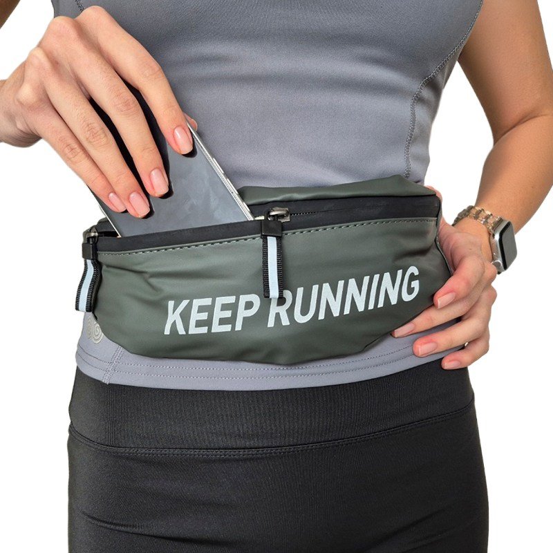 투바이젠 KEEP 러닝 힙색 벨트 허리 가방, 1개, 다크그린쿠폰할인 상세 이미지 1