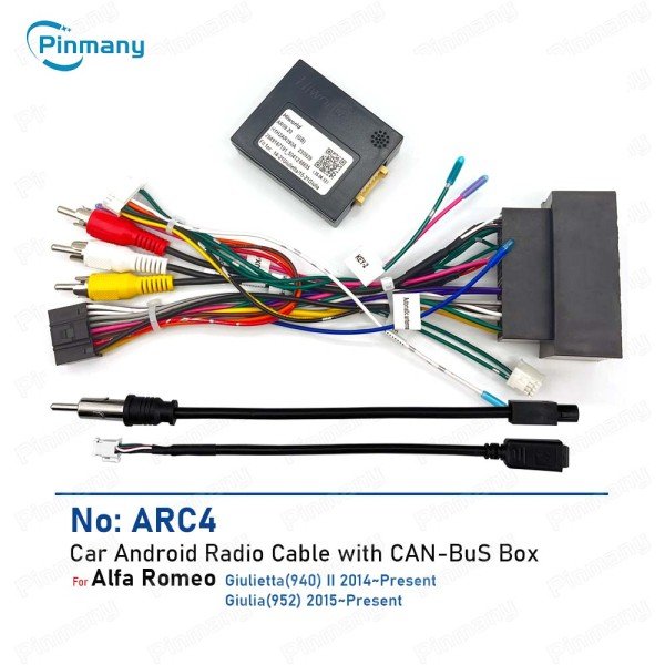 핀매니 자동차 라디오 케이블 ARC4 전원 와이어 하네스 소켓 어댑터 (알파 로메오 줄리에타 940 줄리아 952, 02 Only Power Harness 상세 이미지 2