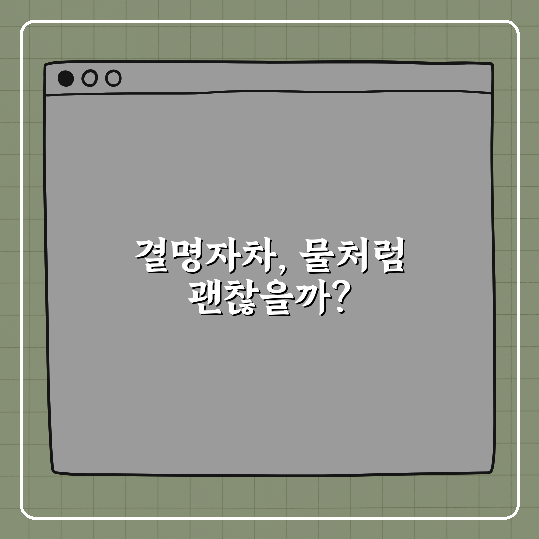 눈에 좋은 차, 물 대신 결명자차 괜찮을까? 꿀팁 공유!