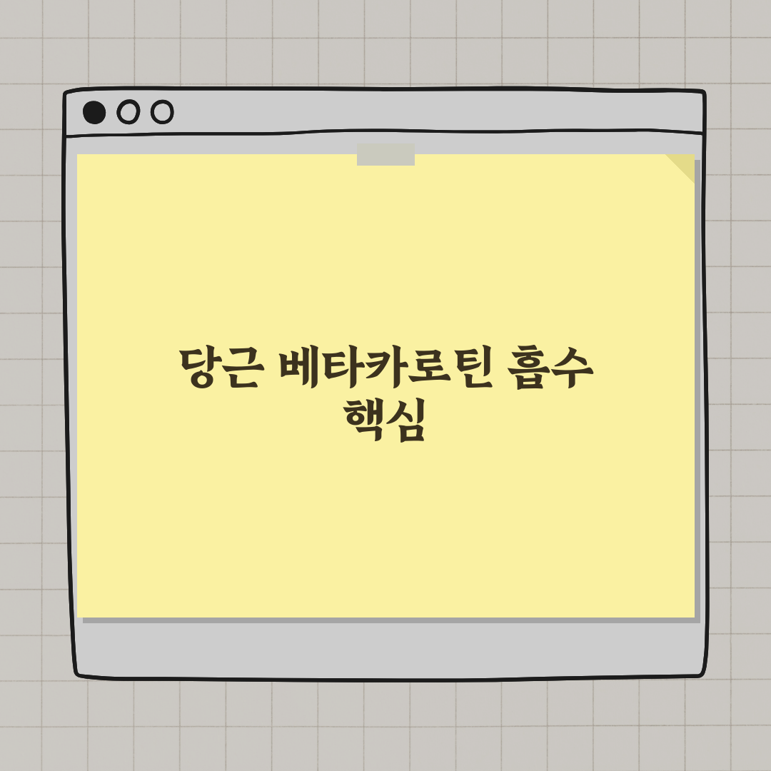 당근 100g 베타카로틴 수치와 지용성 조리 기준 완벽가이드: 3가지 핵심