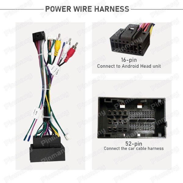 핀매니 자동차 라디오 케이블 ARC4 전원 와이어 하네스 소켓 어댑터 (알파 로메오 줄리에타 940 줄리아 952, 02 Only Power Harness 상세 이미지 1