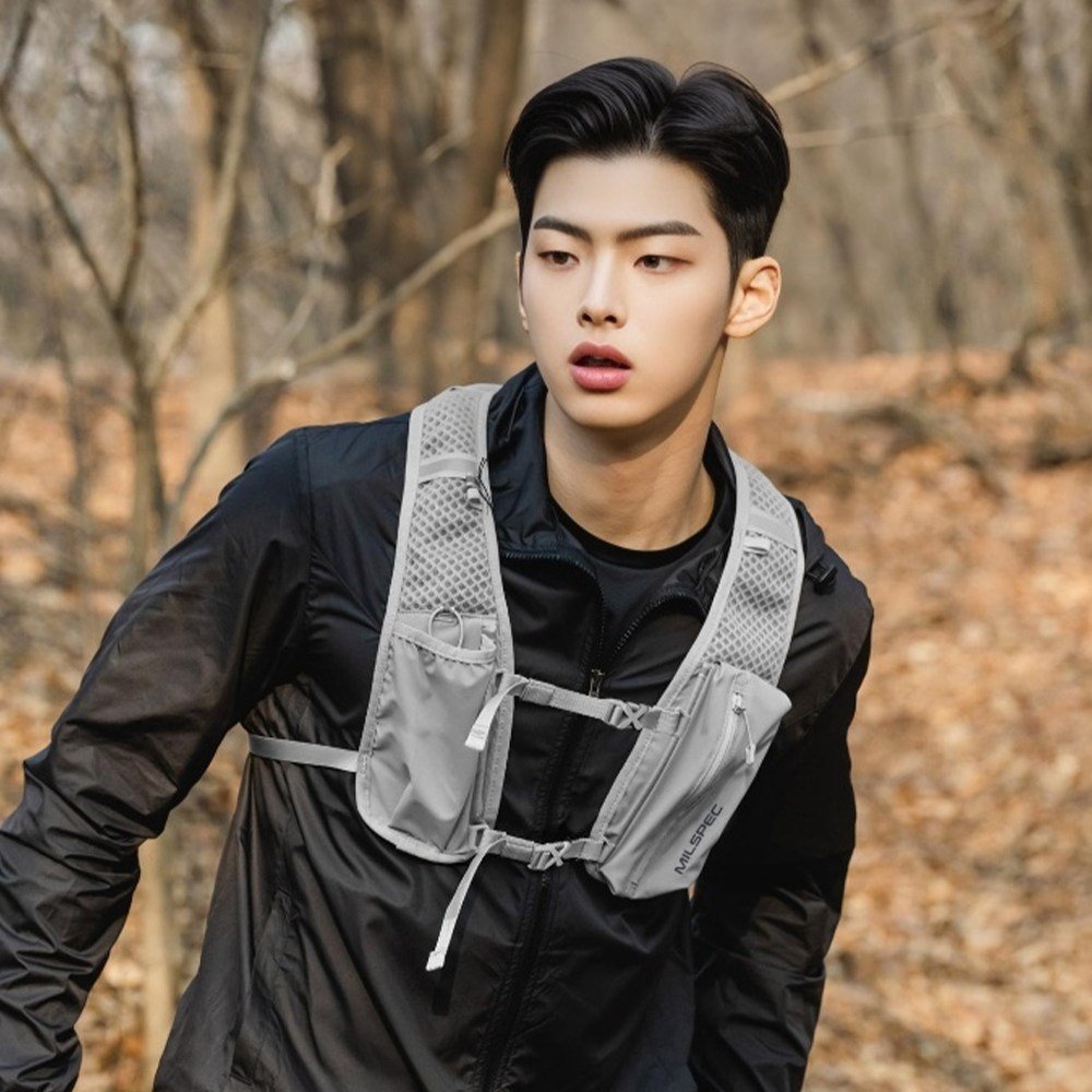 밀스펙 코어 트레일러닝 러닝조끼, 블랙 화이트, 1개할인 상세 이미지 2