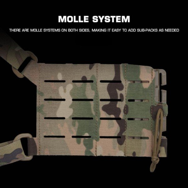 포세이돈 디펜스 ARC 경량 체스트 리그 키트 모듈형 하네스 시스템 몰리 패널 H-스트랩 퀵 릴리즈, 07 GY 상세 이미지 2