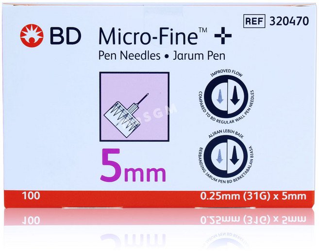 BD 울트라 파인III 펜니들 31G 5mm 1박스 100개입, 1개