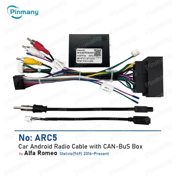 자동차 안드로이드 라디오 케이블 액세서리 ARC5 스테레오 전원 와이어 하네스 소켓 알파 로미오 949 CAN, 01 ARC 상세 이미지 1
