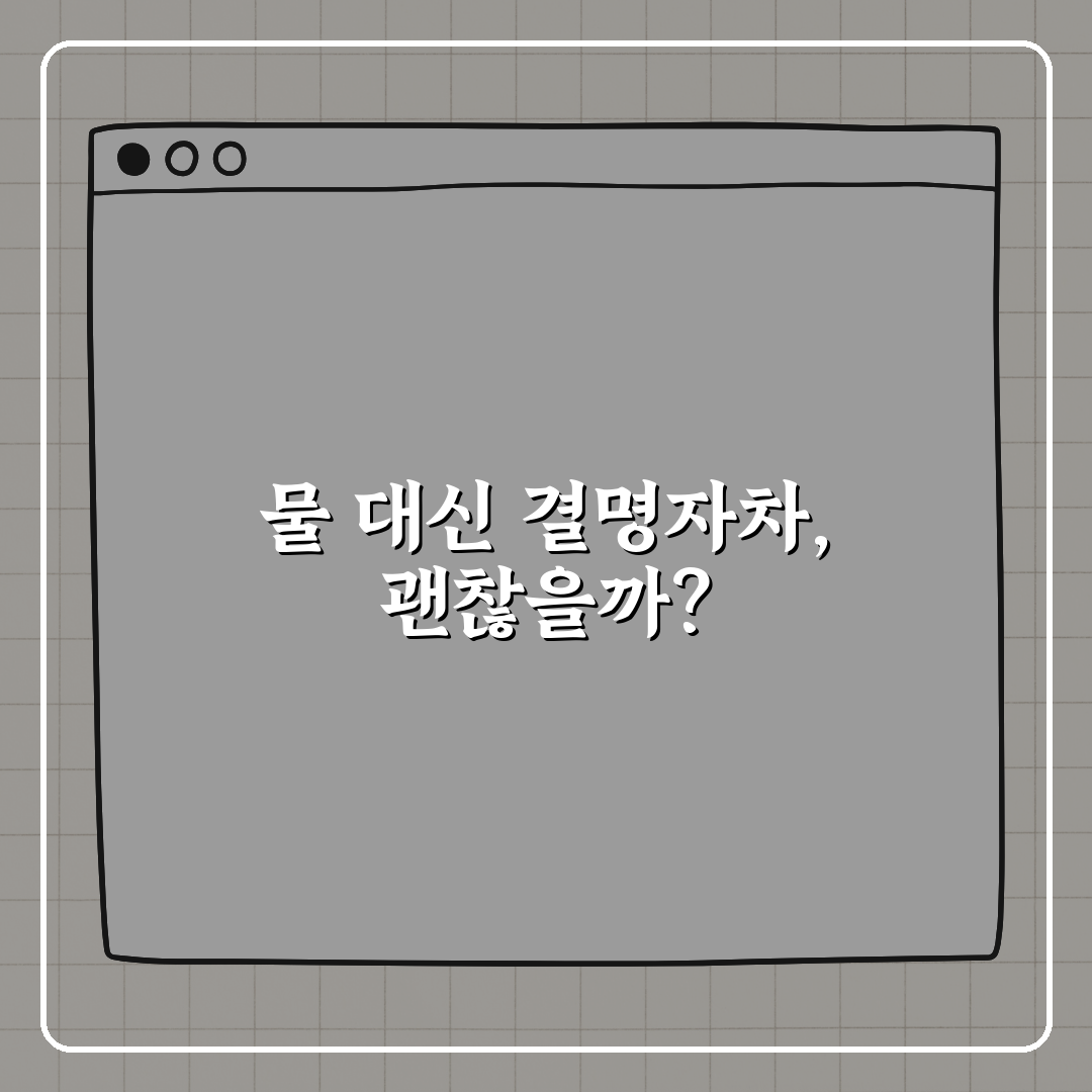 눈에 좋은 차, 물 대신 결명자차 괜찮을까? 꿀팁 공유!