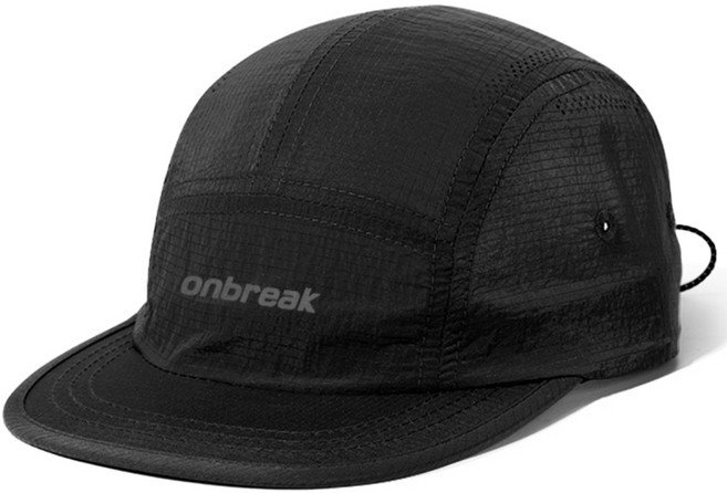 온브레이크 러닝모자 숏캡 숏챙모자 나일론 트레일 런닝 마라톤 캡, 1개, 블랙