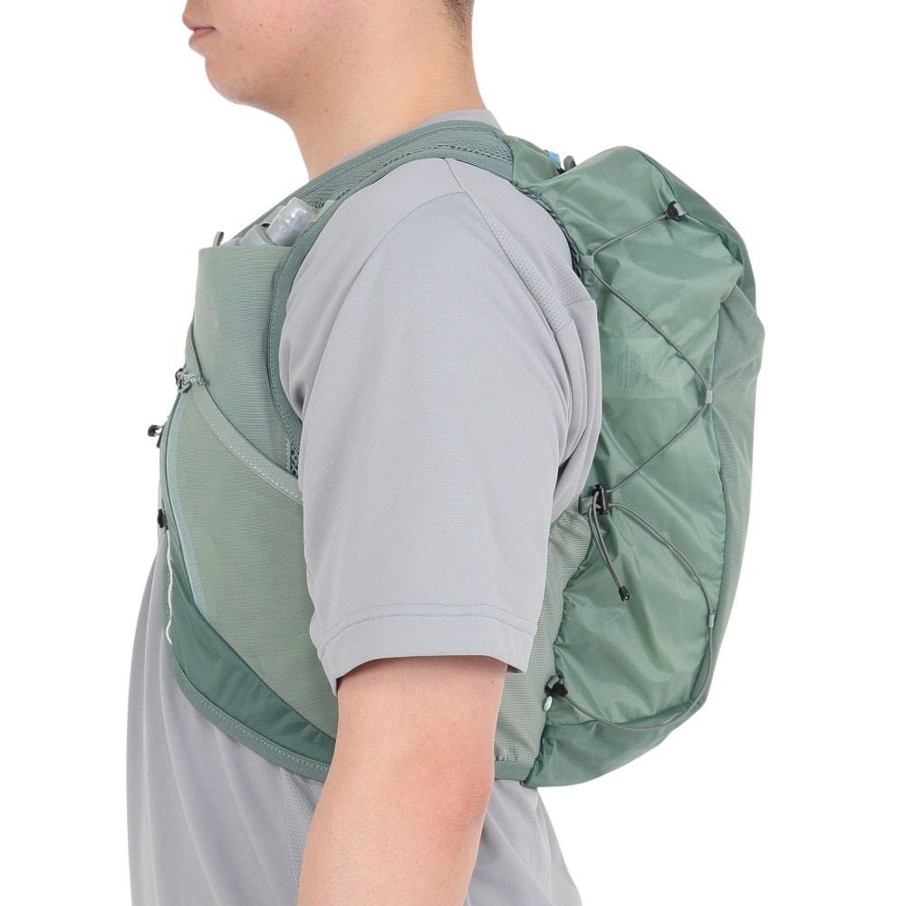 살로몬 액티브 스킨 12 남녀공용 마라톤 트레일러닝 조끼 베스트 가방 LC2177600, L, 그린, 1개 상세 이미지 1