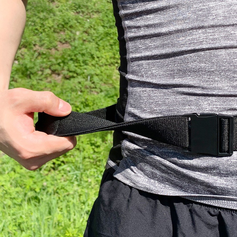 모락 스마트폰 러닝 벨트 가방 플립벨트 조깅 운동 런닝 허리 힙색 밴드, 블랙, 1개할인· 23:53: 상세 이미지 1