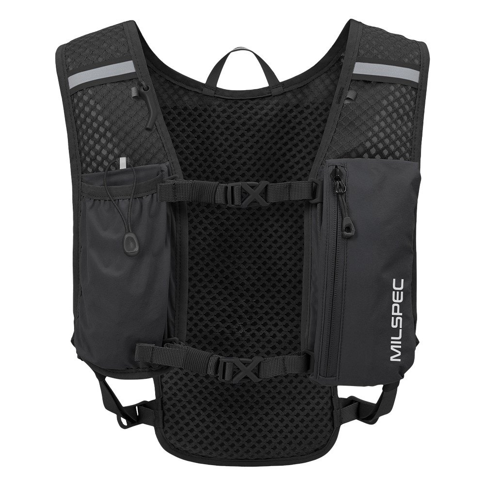 밀스펙 코어 트레일러닝 러닝조끼, 블랙 화이트, 1개할인 상세 이미지 1