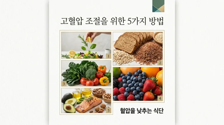 고혈압 좋은 음식 5가지로 혈압 잡기, 식단 관리 핵심 요약