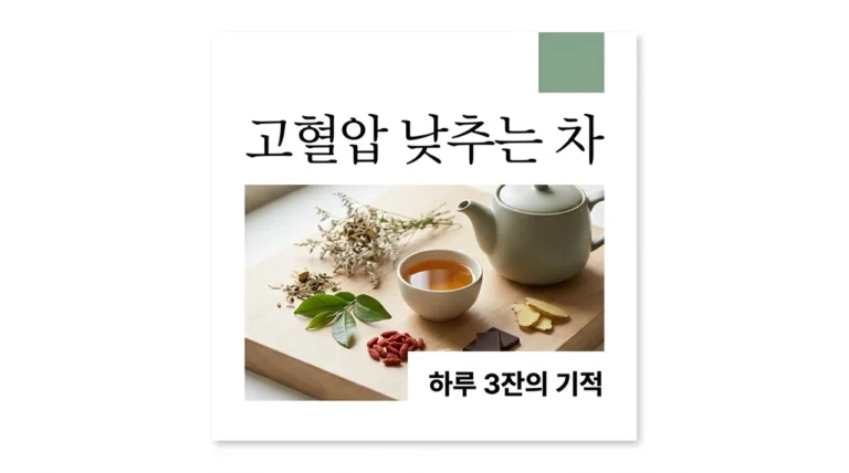 고혈압 낮추는 차 3잔 습관, 혈관 건강 지키는 효과적인 방법