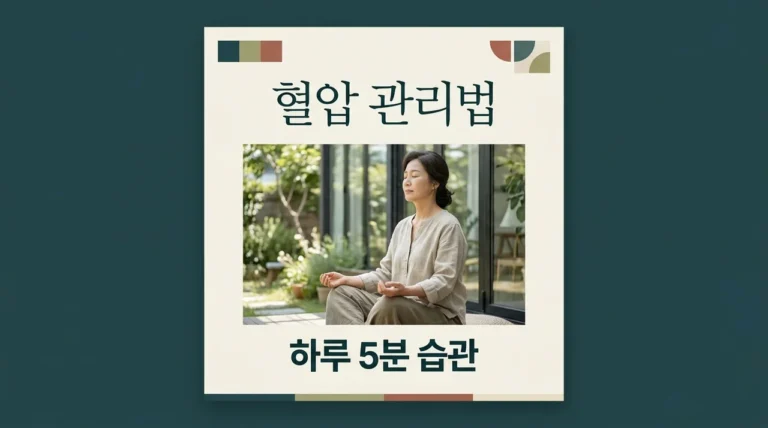 고혈압 스트레스 관리와 혈압 낮추는 호흡법, 하루 5분이면 충분해요