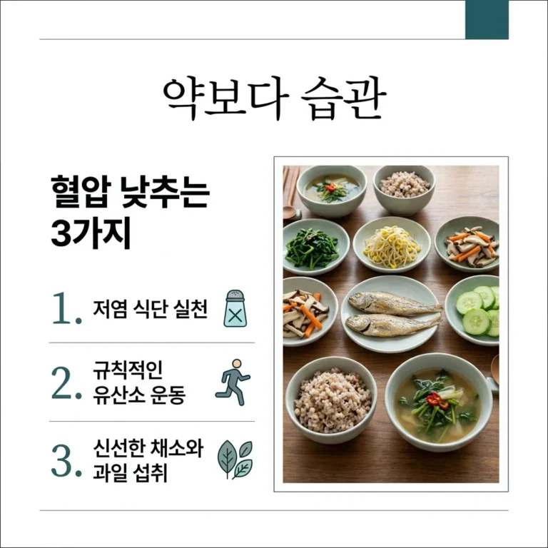 고혈압 약보다 중요한 3가지 생활 습관, 지금 바로 바꾸세요