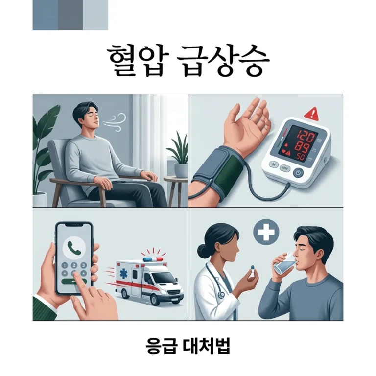 혈압 급상승 시 대처법: 응급실 가야 하는 기준과 집에서 하는 응급처치
